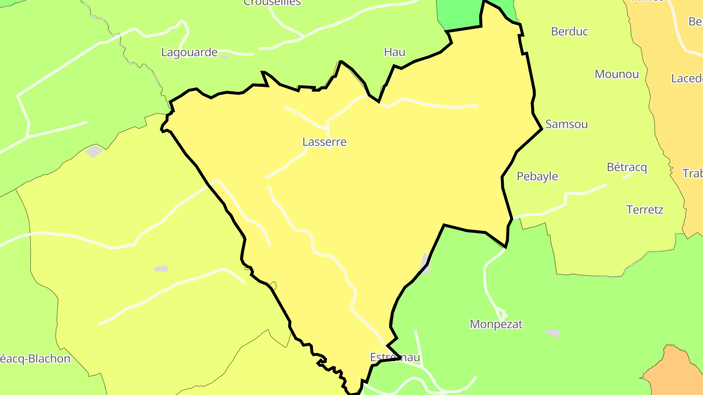 Carte des prix de l'immobilier Lasserre