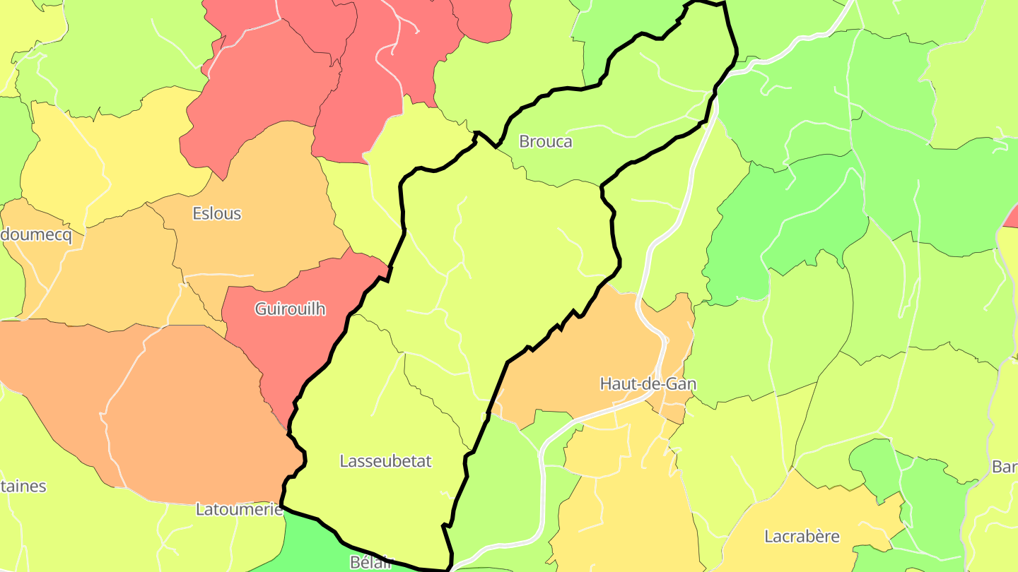 Carte des prix de l'immobilier Lasseubetat