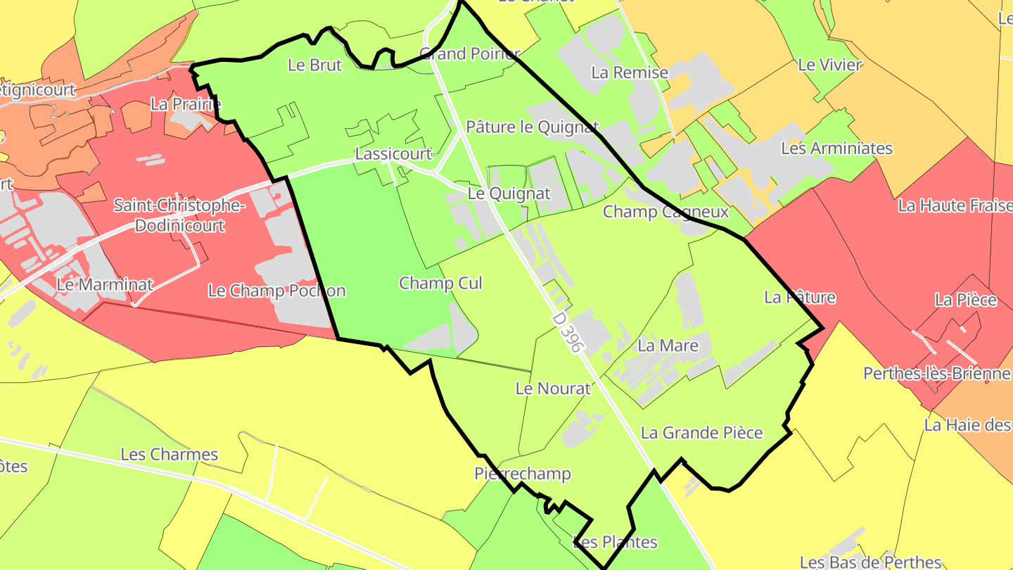 Carte des prix de l'immobilier Lassicourt