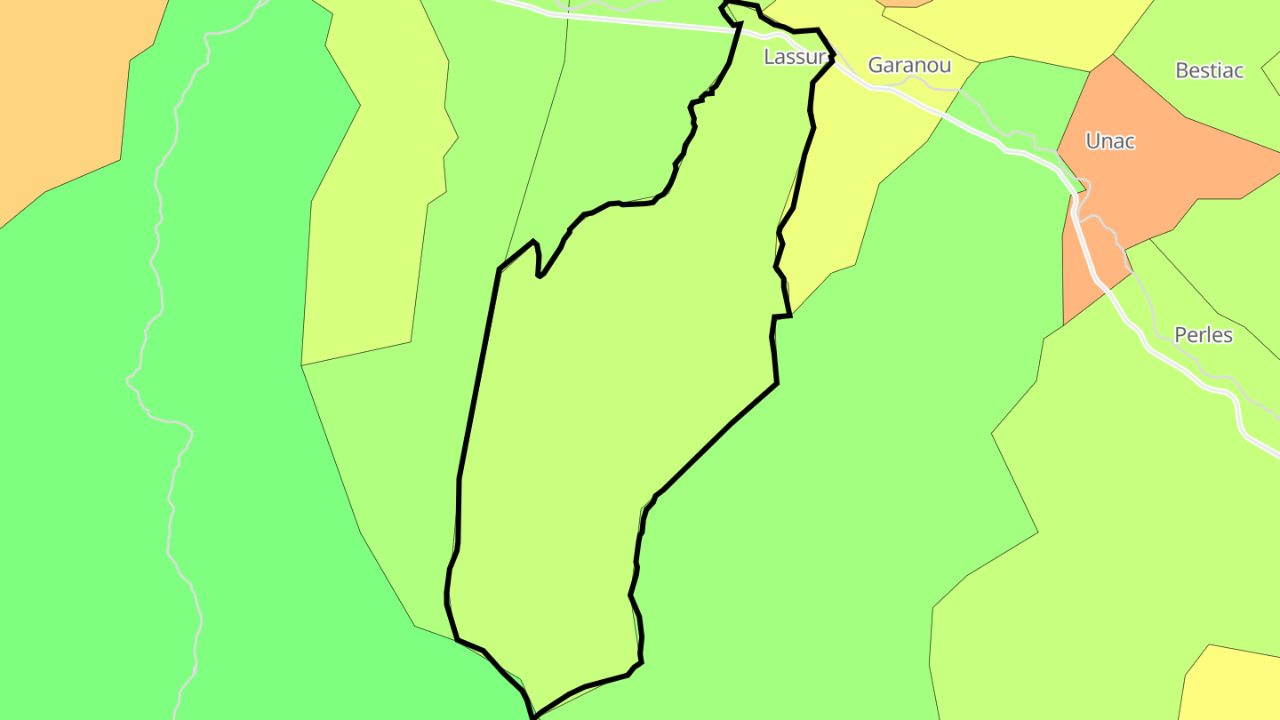 Carte des prix de l'immobilier Lassur