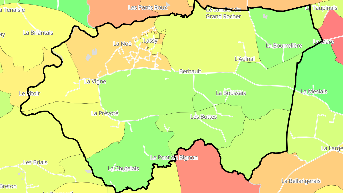 Carte des prix de l'immobilier Lassy