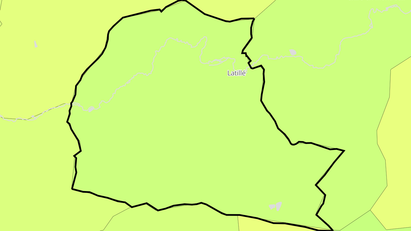 Carte des prix de l'immobilier Latillé