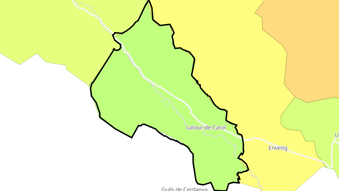 Carte des prix de l'immobilier Latour-de-Carol