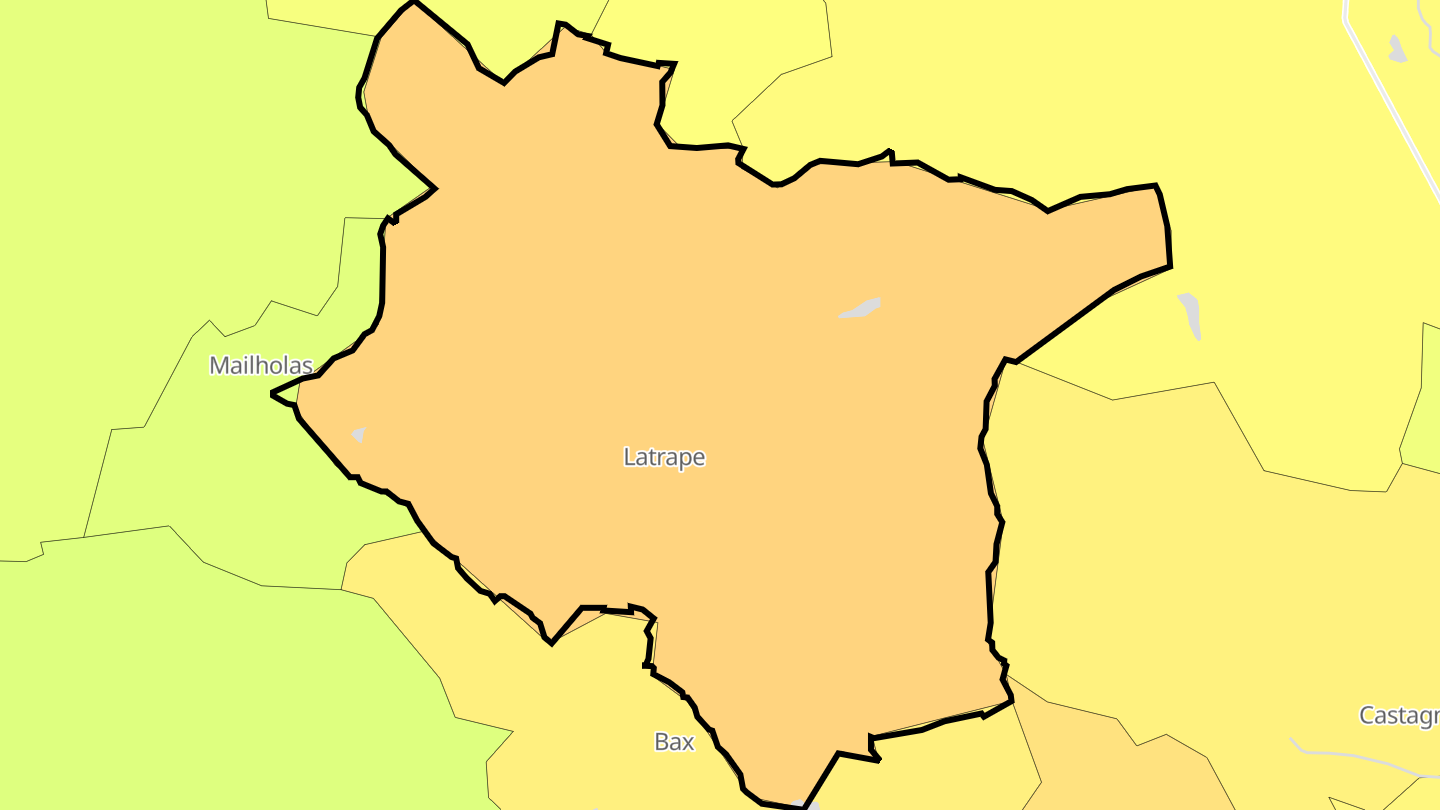 Carte des prix de l'immobilier Latrape