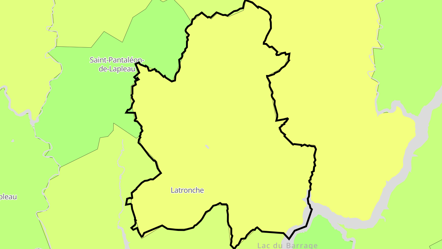 Carte des prix de l'immobilier Latronche