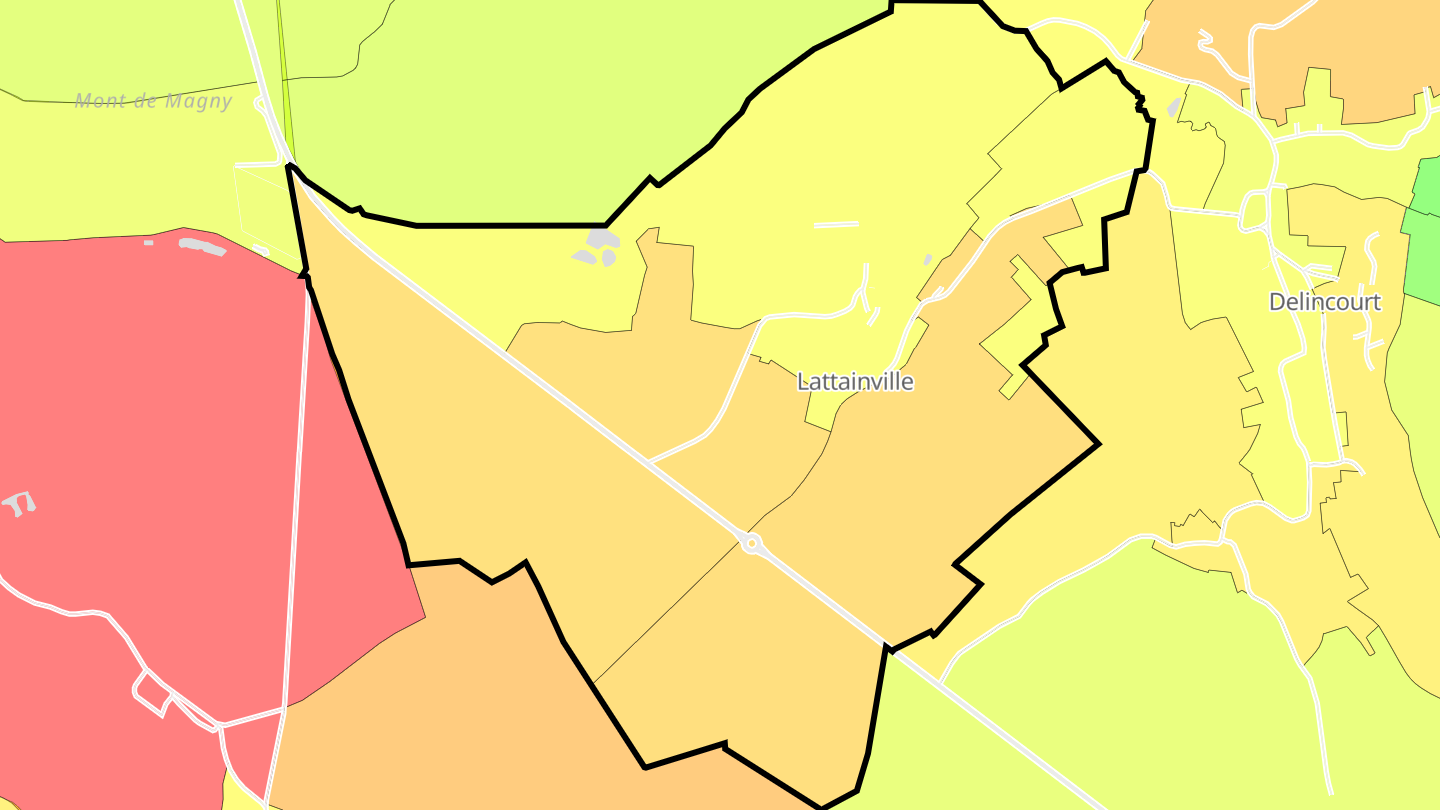 Carte des prix de l'immobilier Lattainville