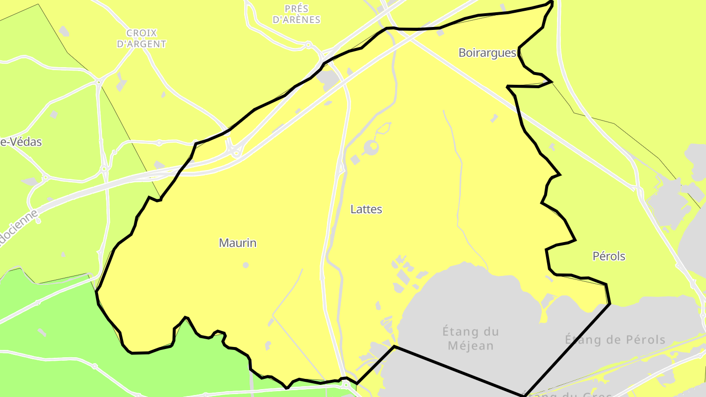 Carte des prix de l'immobilier Lattes