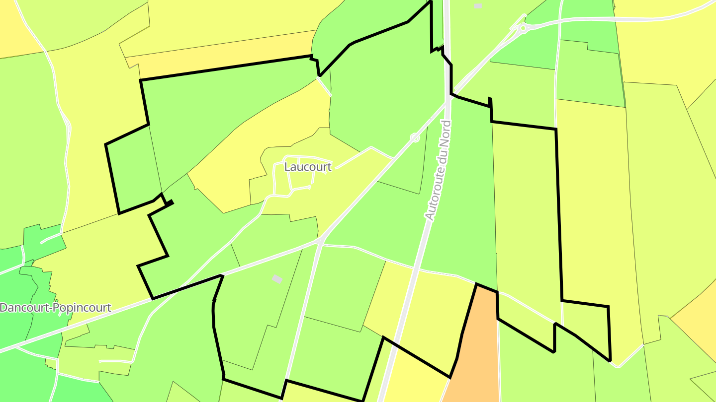 Carte des prix de l'immobilier Laucourt