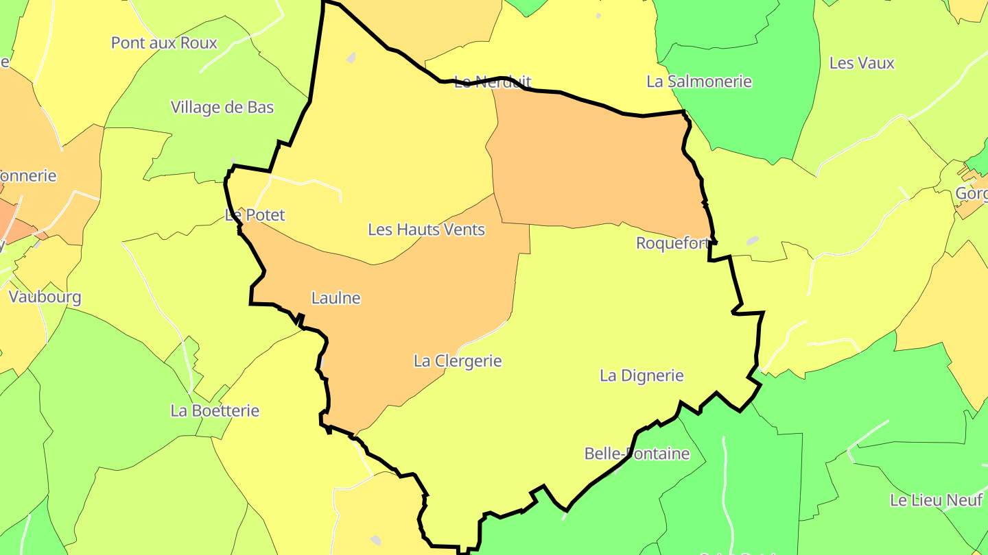 Carte des prix de l'immobilier Laulne