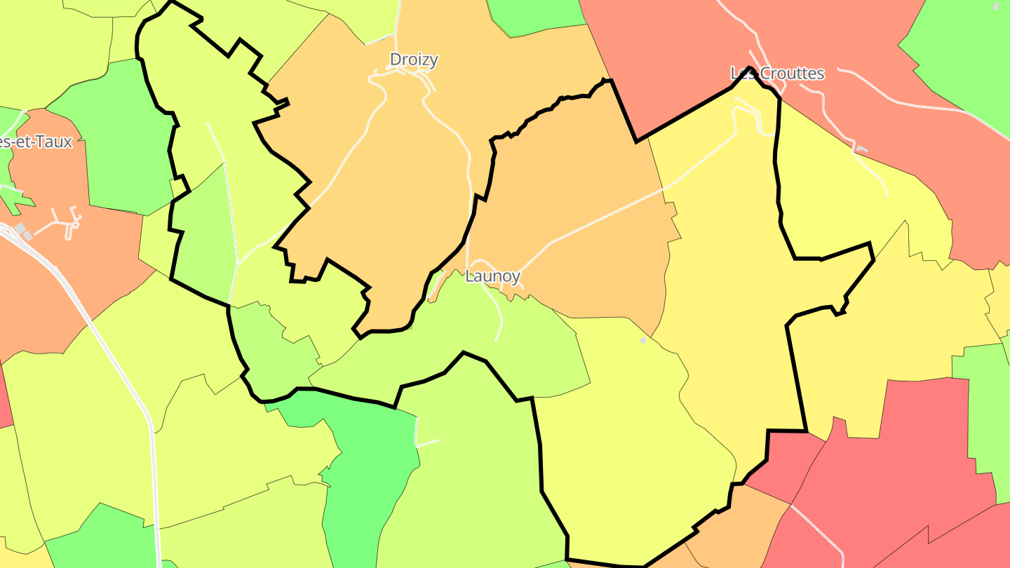 Carte des prix de l'immobilier Launoy