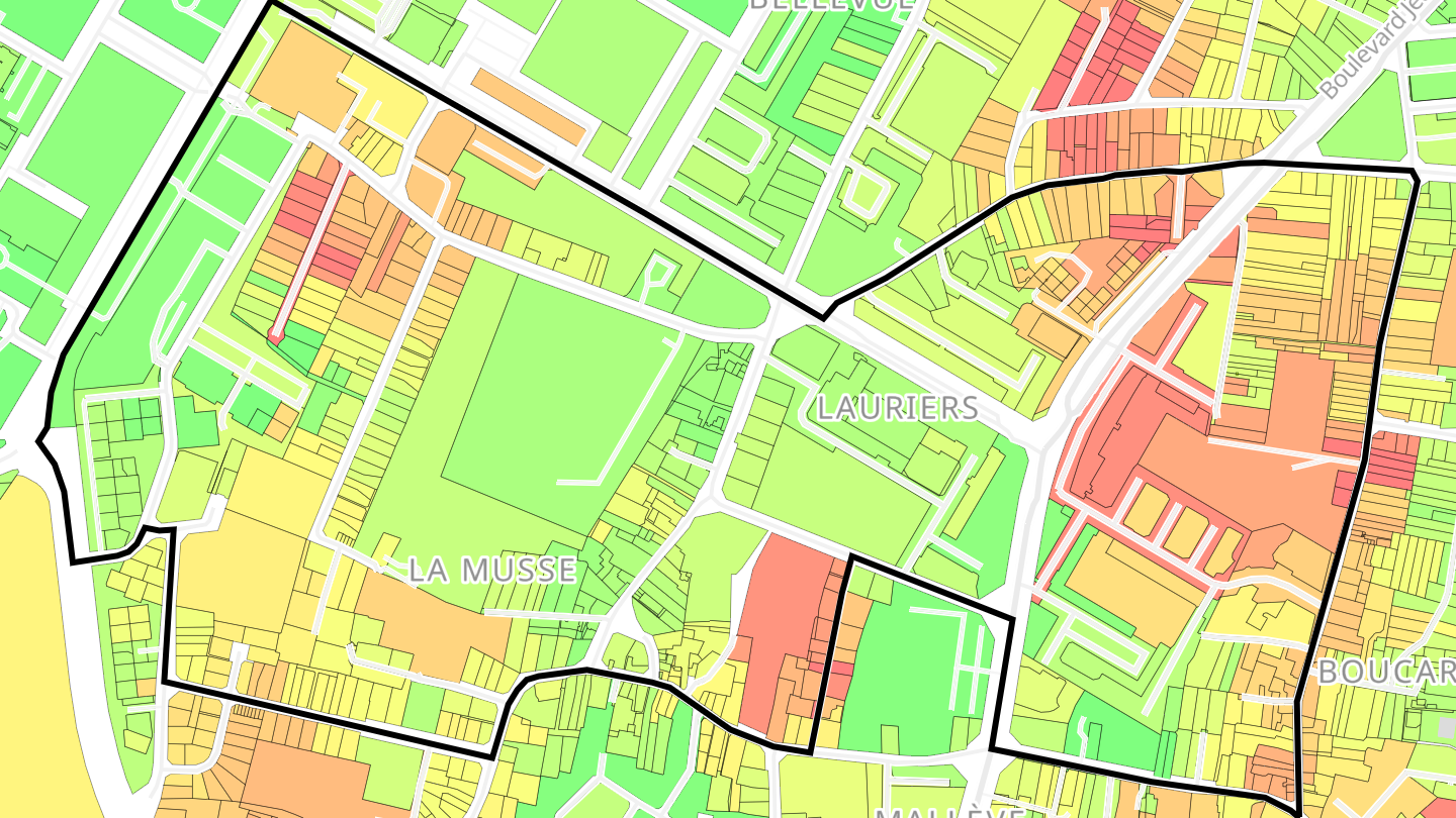 Carte des prix de l'immobilier Lauriers - La Musse