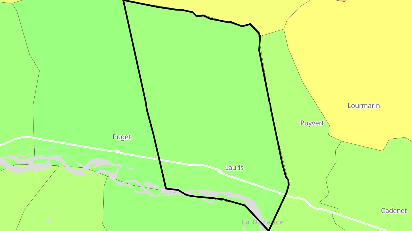 Carte des prix de l'immobilier Lauris