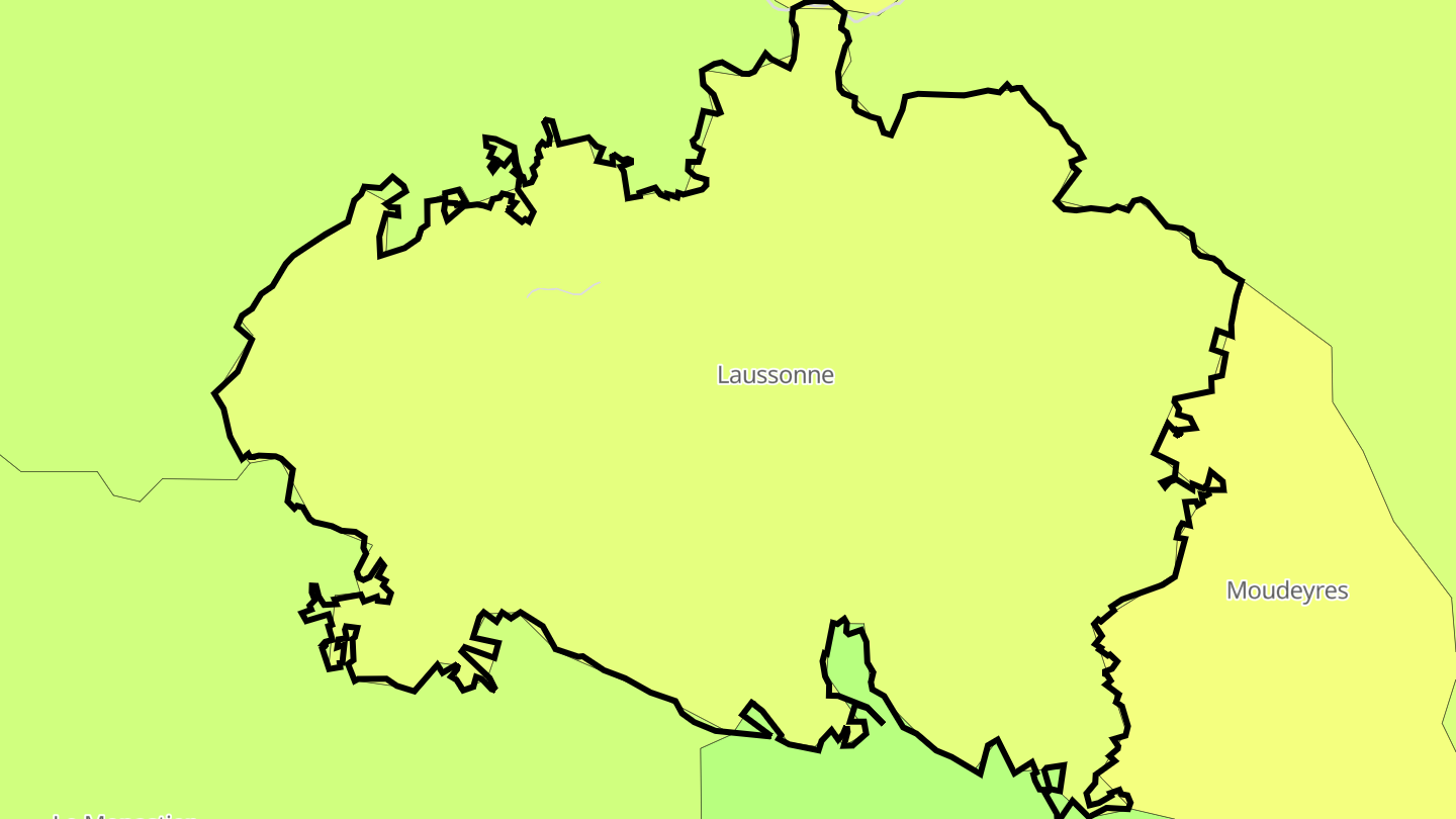 Carte des prix de l'immobilier Laussonne