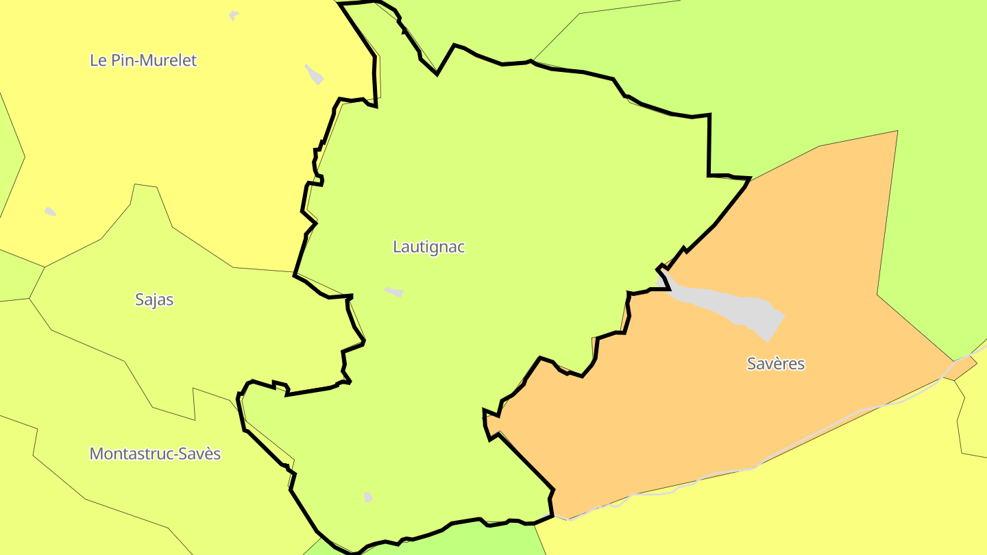 Carte des prix de l'immobilier Lautignac