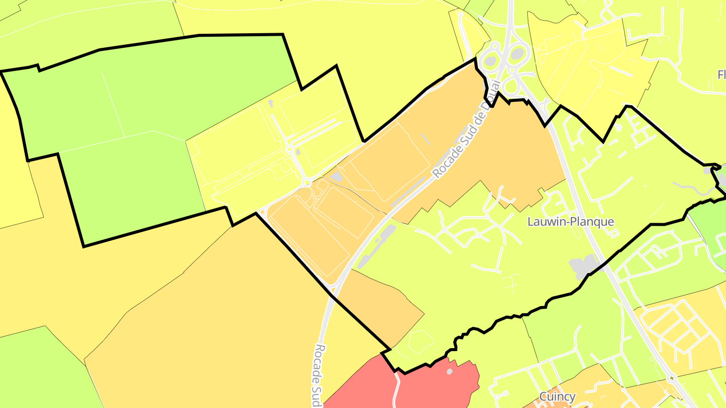 Carte des prix de l'immobilier Lauwin-Planque