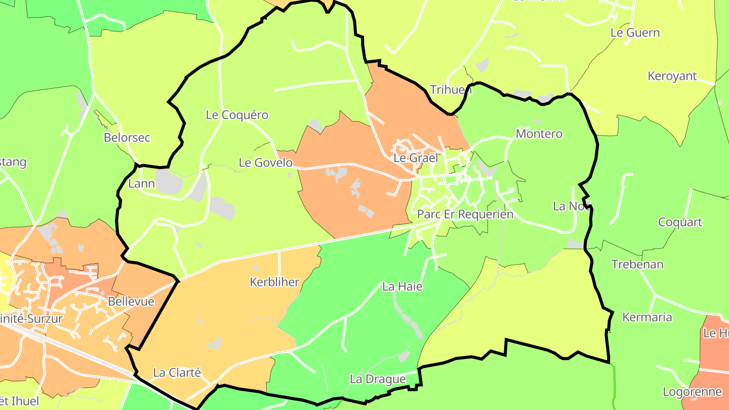 Carte des prix de l'immobilier Lauzach