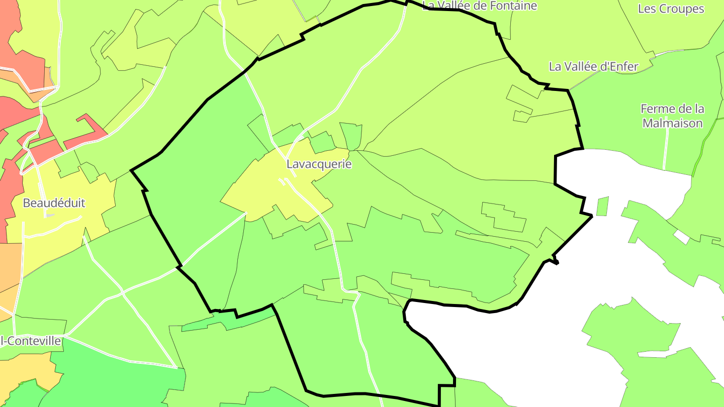 Carte des prix de l'immobilier Lavacquerie