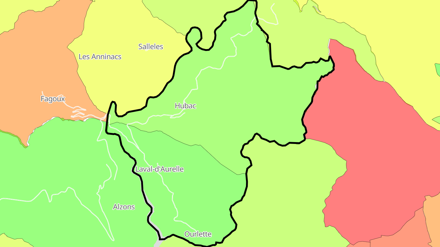 Carte des prix de l'immobilier Laval-d'Aurelle