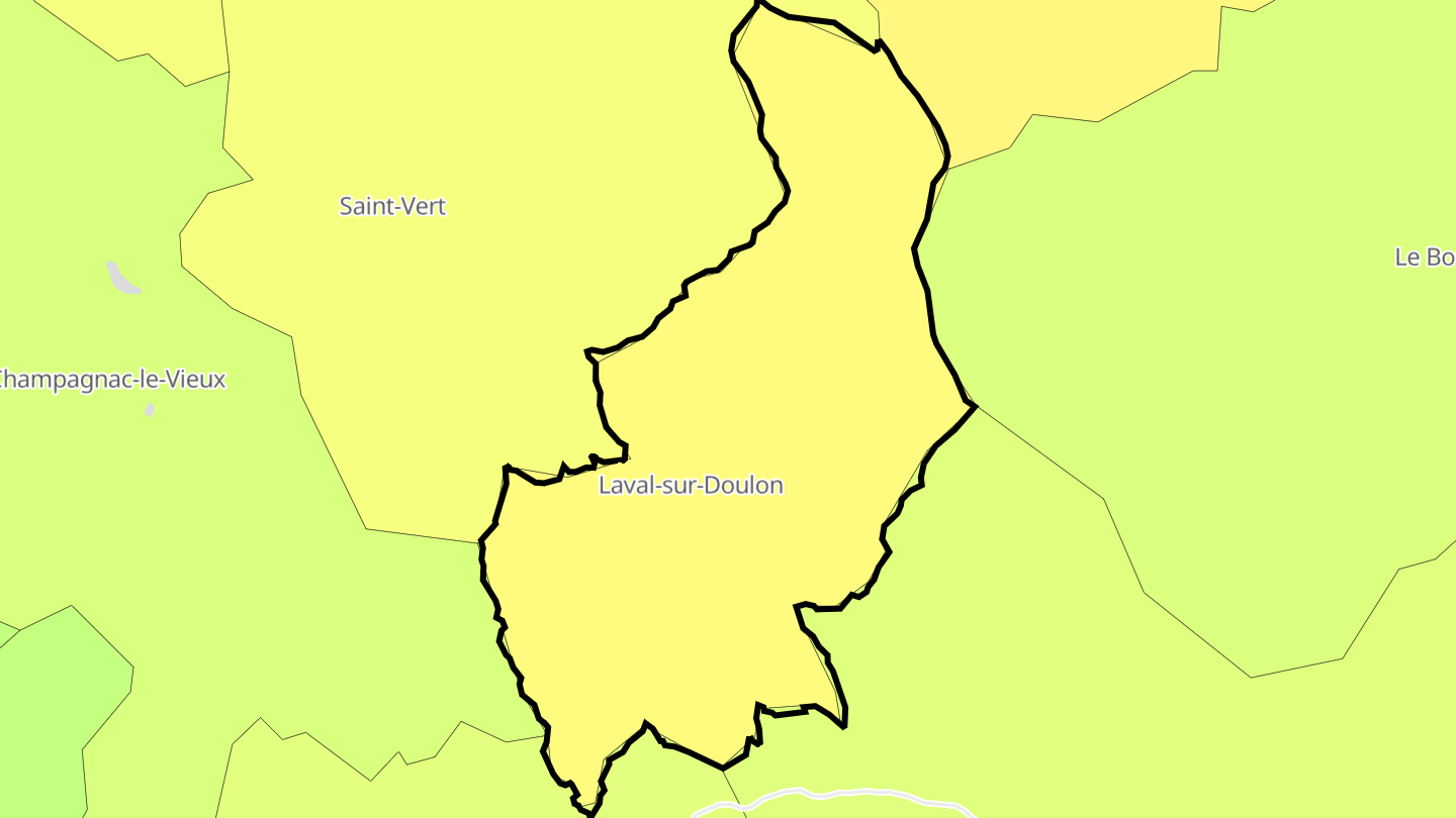 Carte des prix de l'immobilier Laval-sur-Doulon