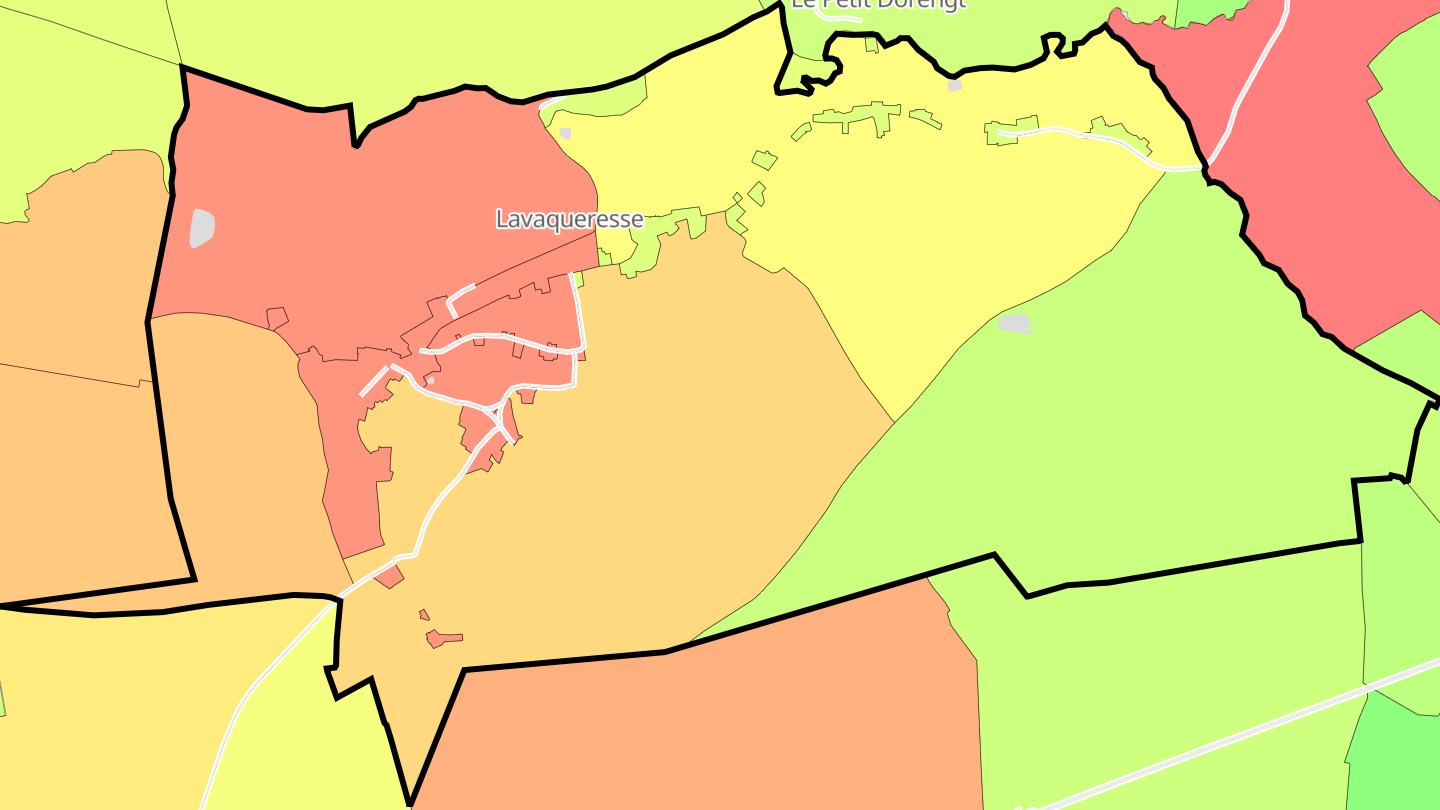 Carte des prix de l'immobilier Lavaqueresse