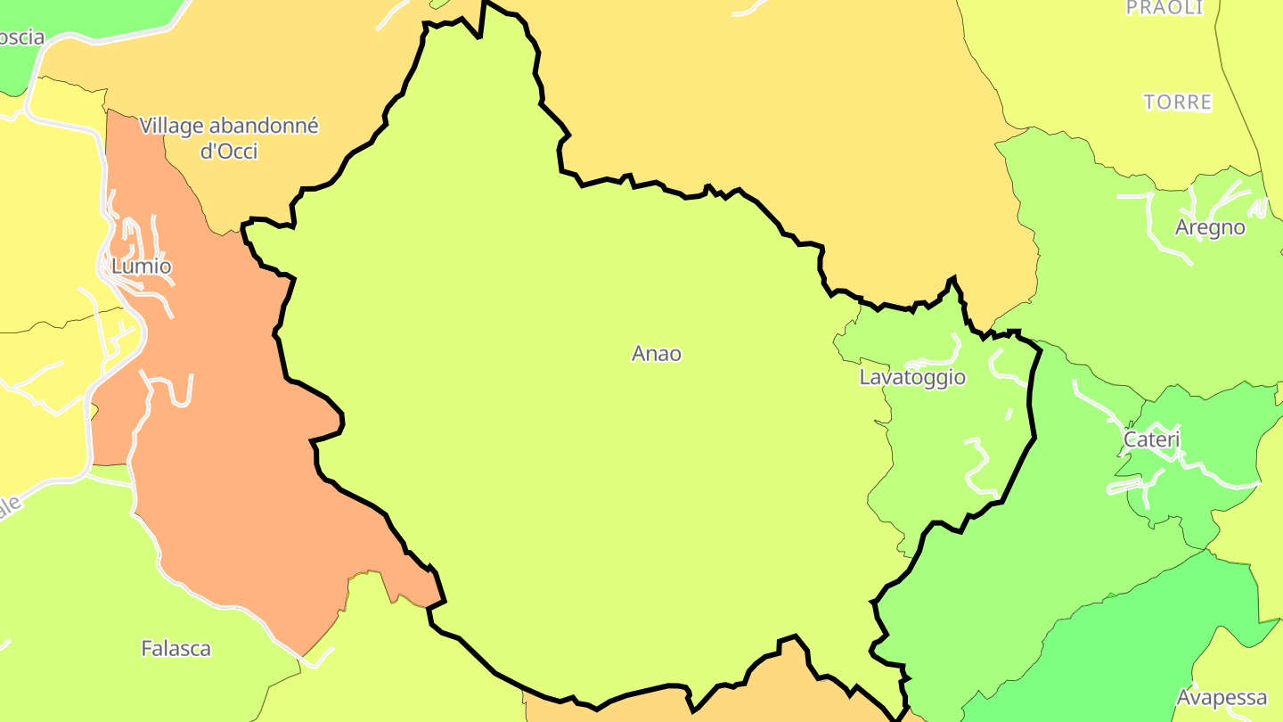 Carte des prix de l'immobilier Lavatoggio