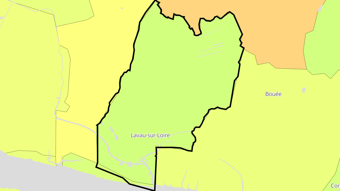 Carte des prix de l'immobilier Lavau-sur-Loire