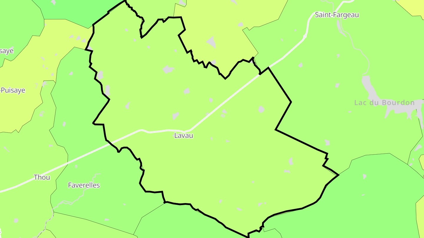 Carte des prix de l'immobilier Lavau