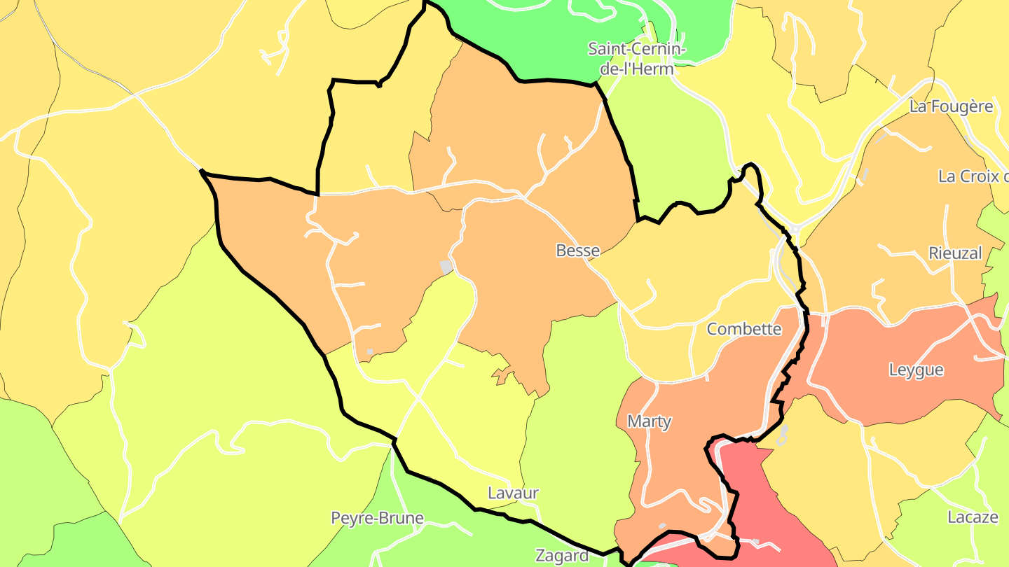 Carte des prix de l'immobilier Lavaur