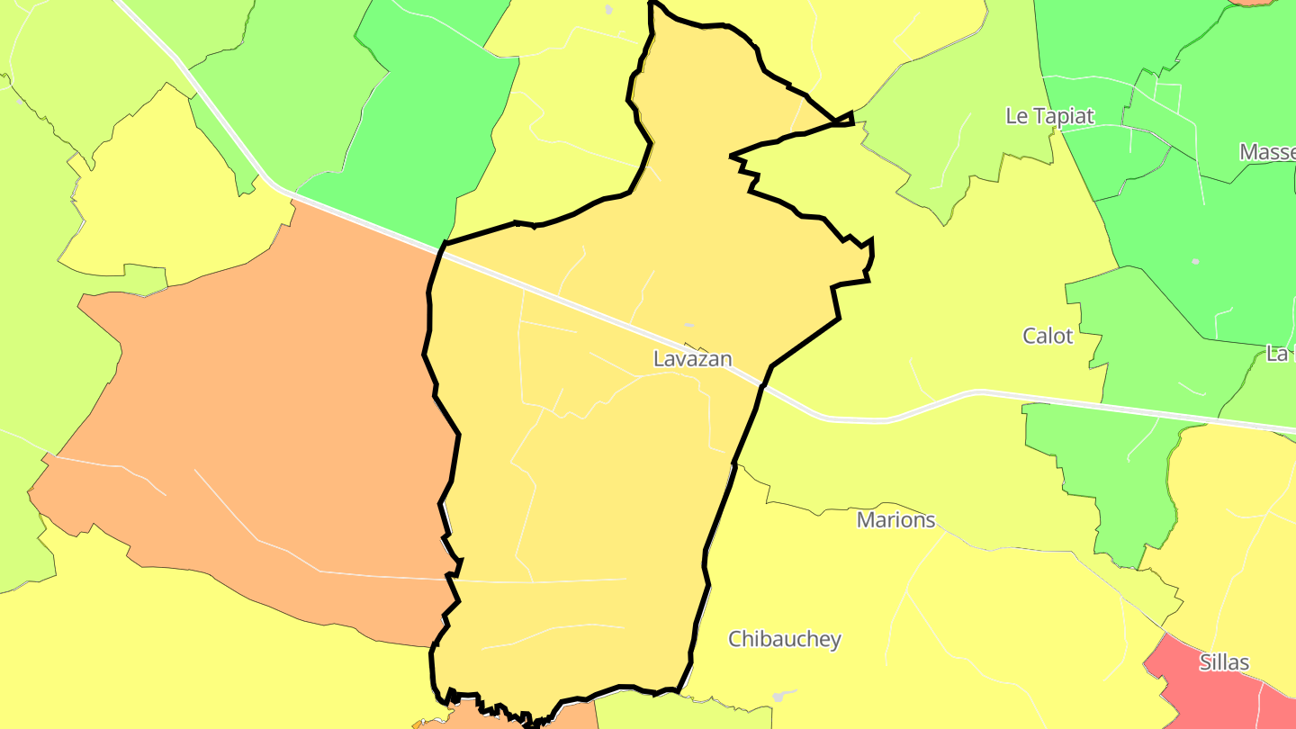 Carte des prix de l'immobilier Lavazan