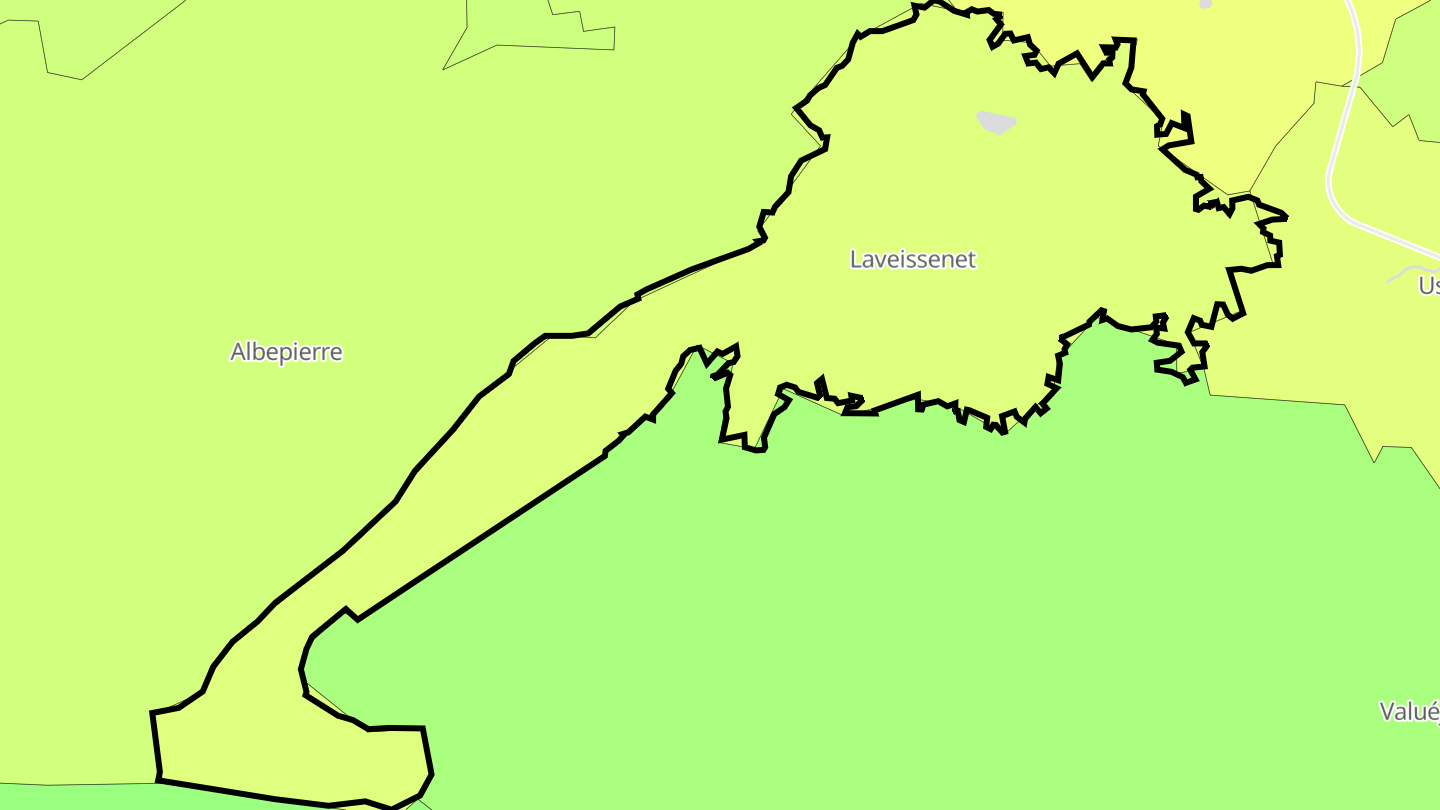 Carte des prix de l'immobilier Laveissenet