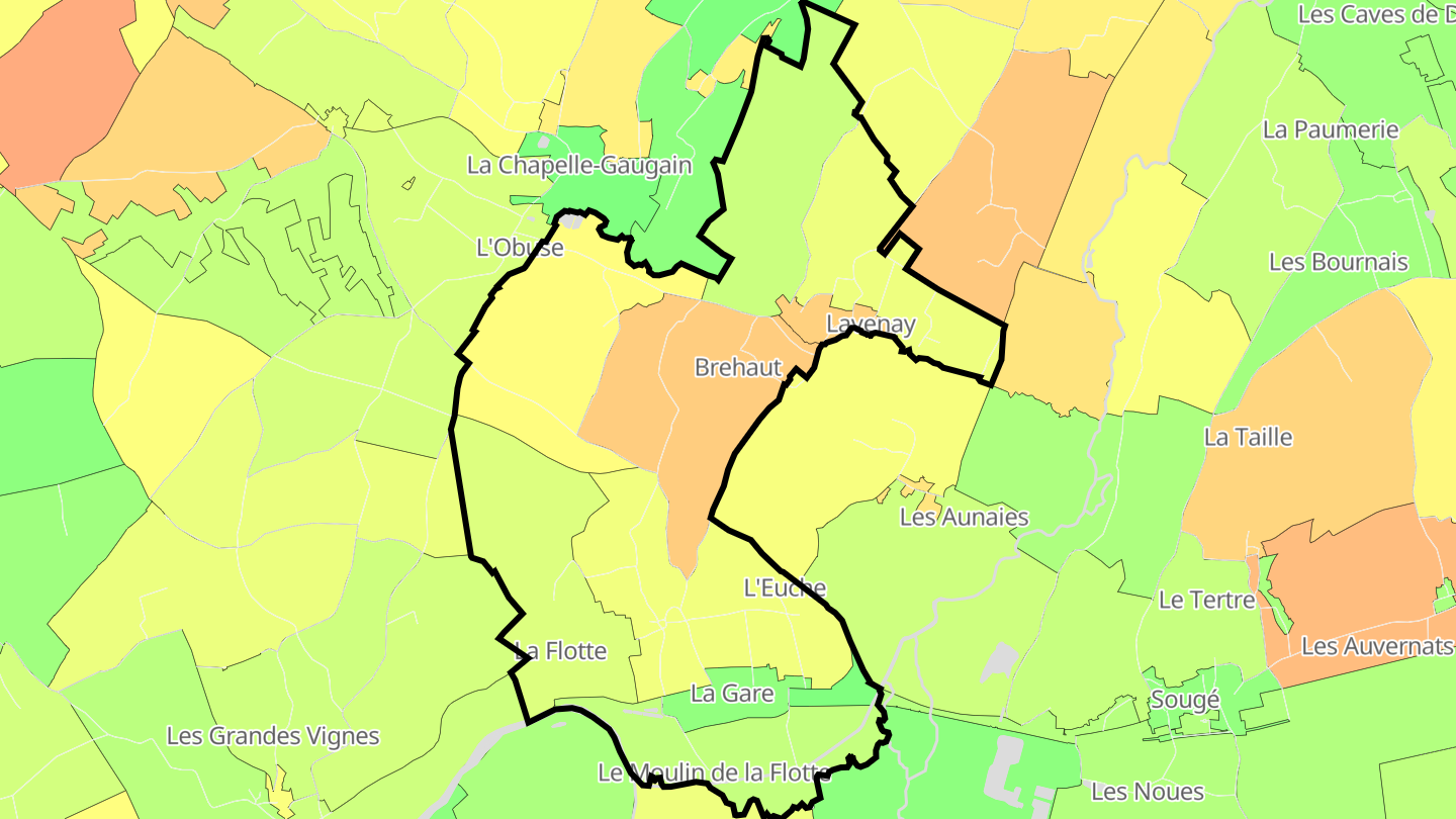 Carte des prix de l'immobilier Lavenay