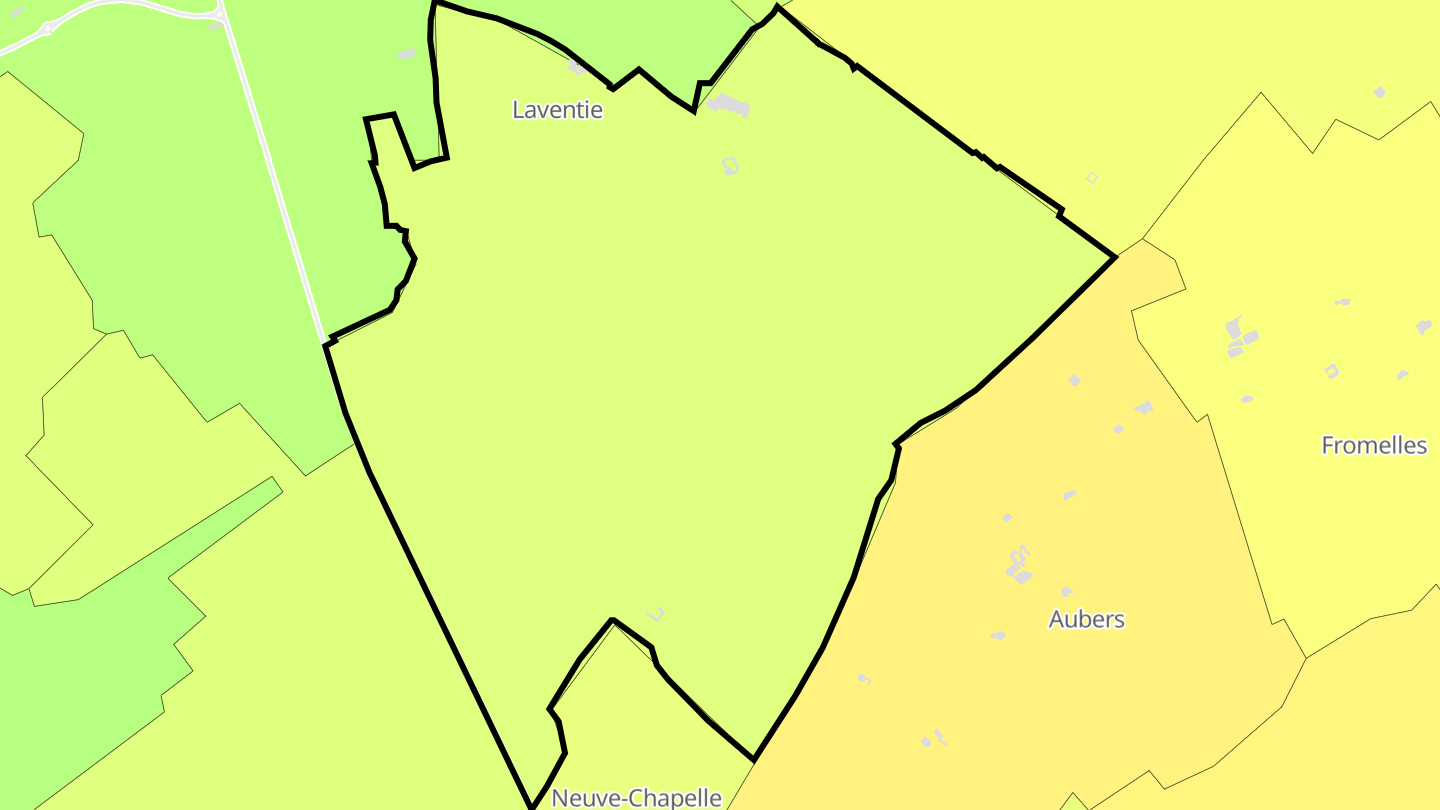 Carte des prix de l'immobilier Laventie