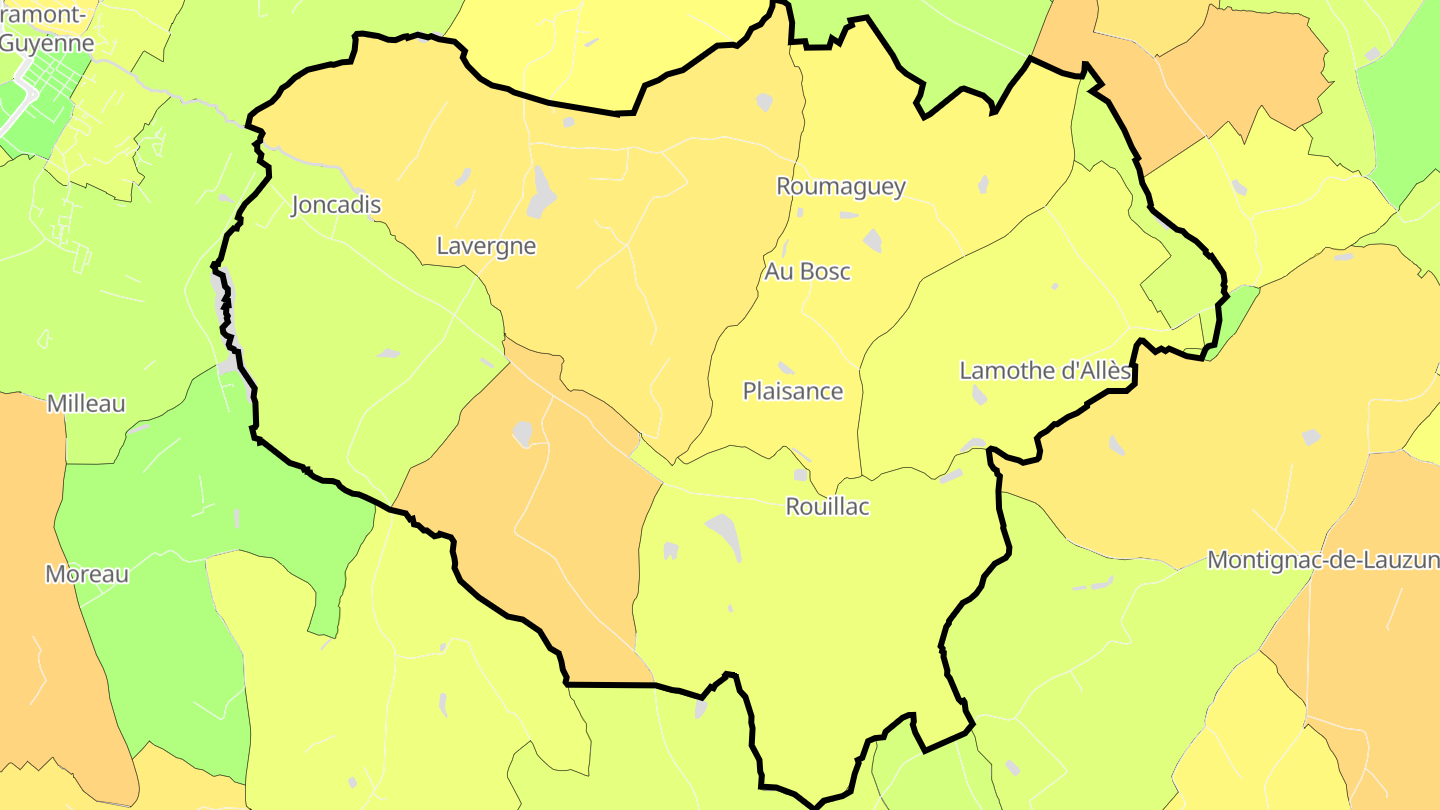Carte des prix de l'immobilier Lavergne