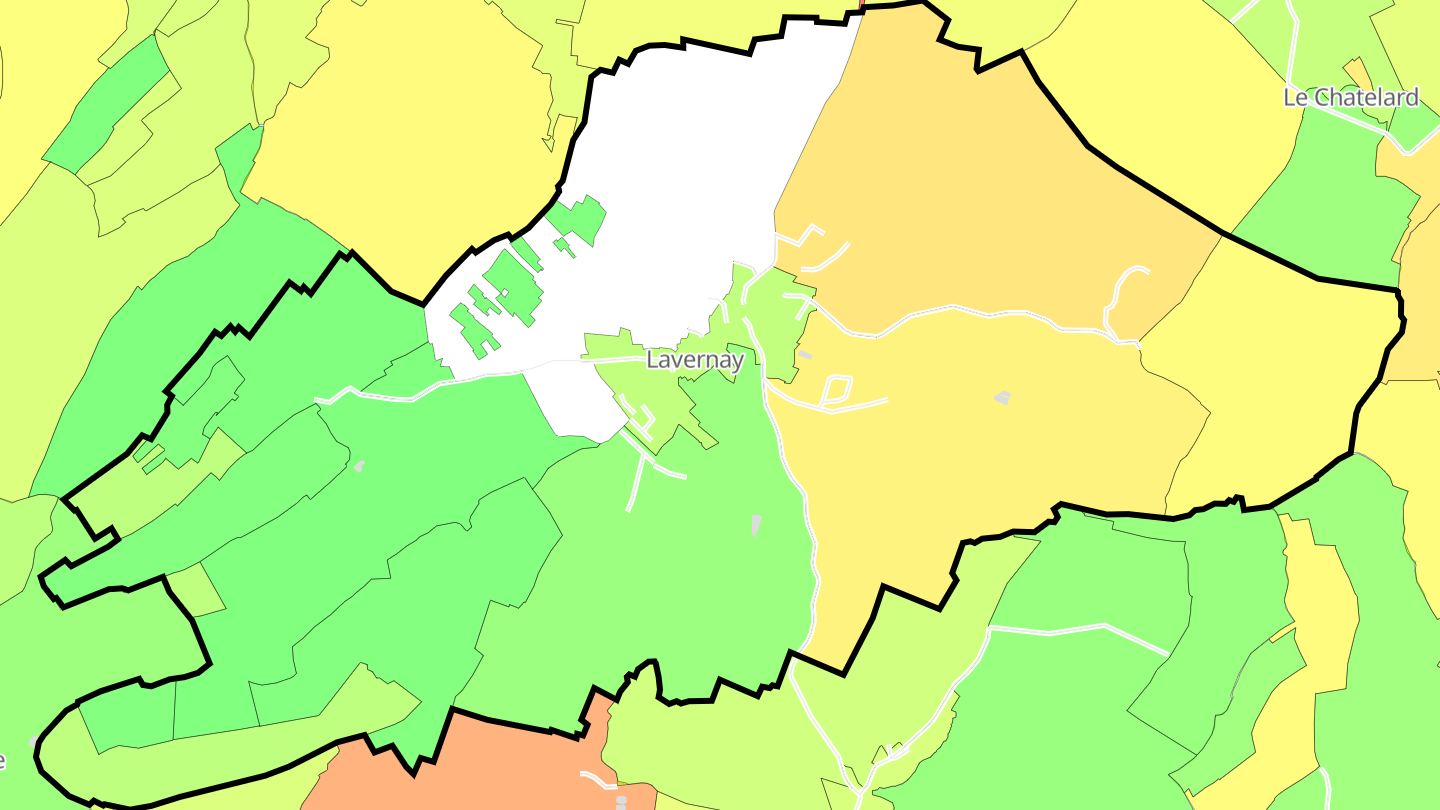 Carte des prix de l'immobilier Lavernay
