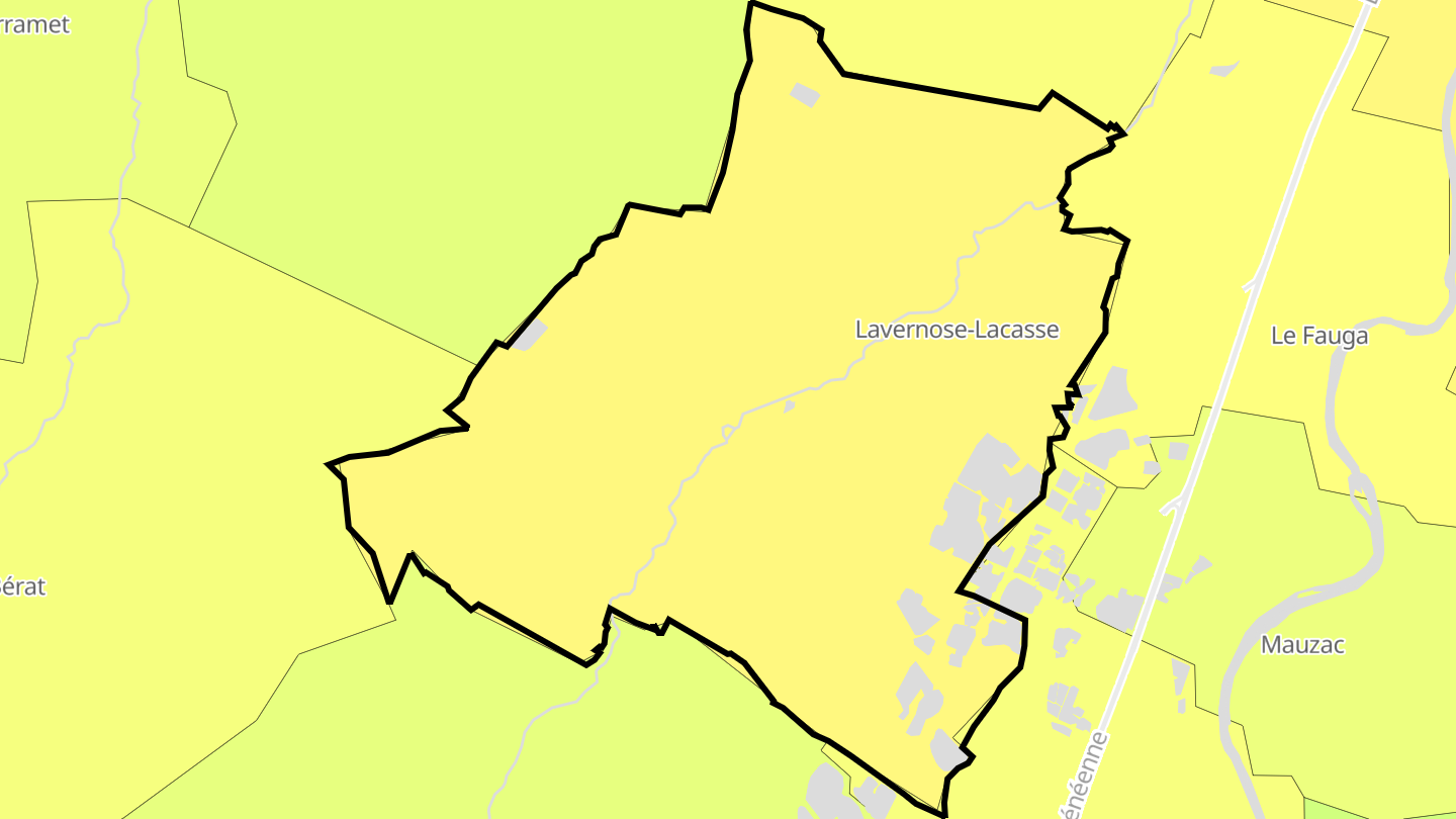 Carte des prix de l'immobilier Lavernose-Lacasse