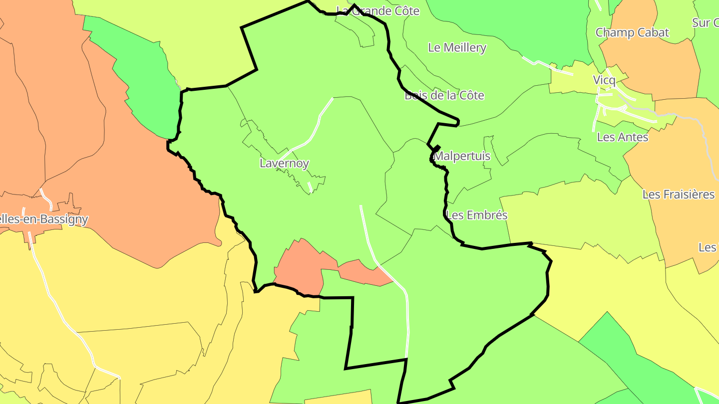 Carte des prix de l'immobilier Lavernoy