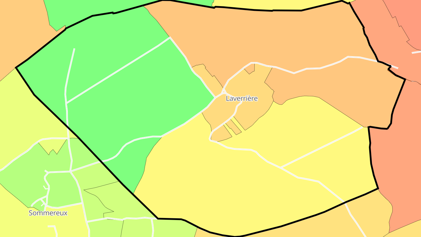 Carte des prix de l'immobilier Laverrière