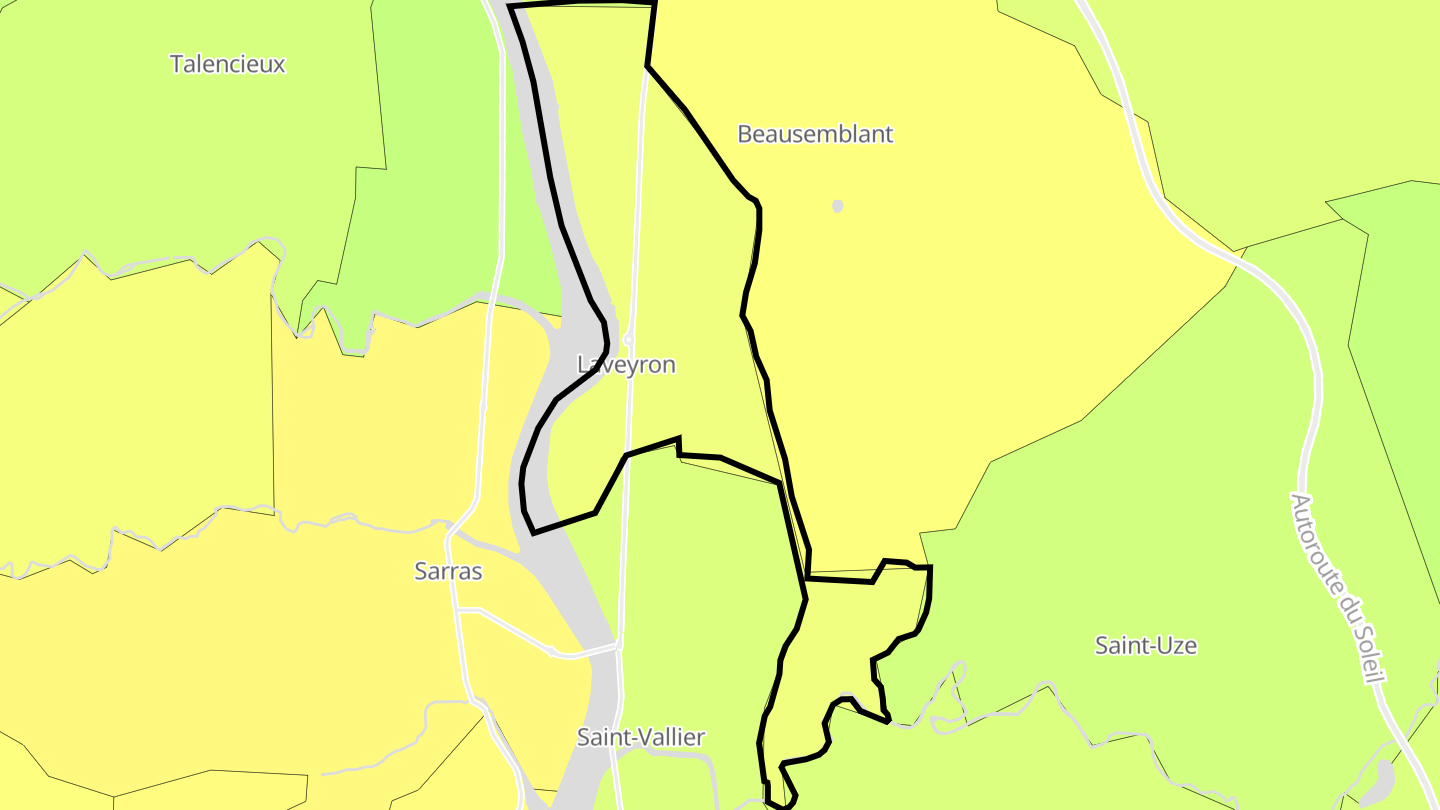 Carte des prix de l'immobilier Laveyron