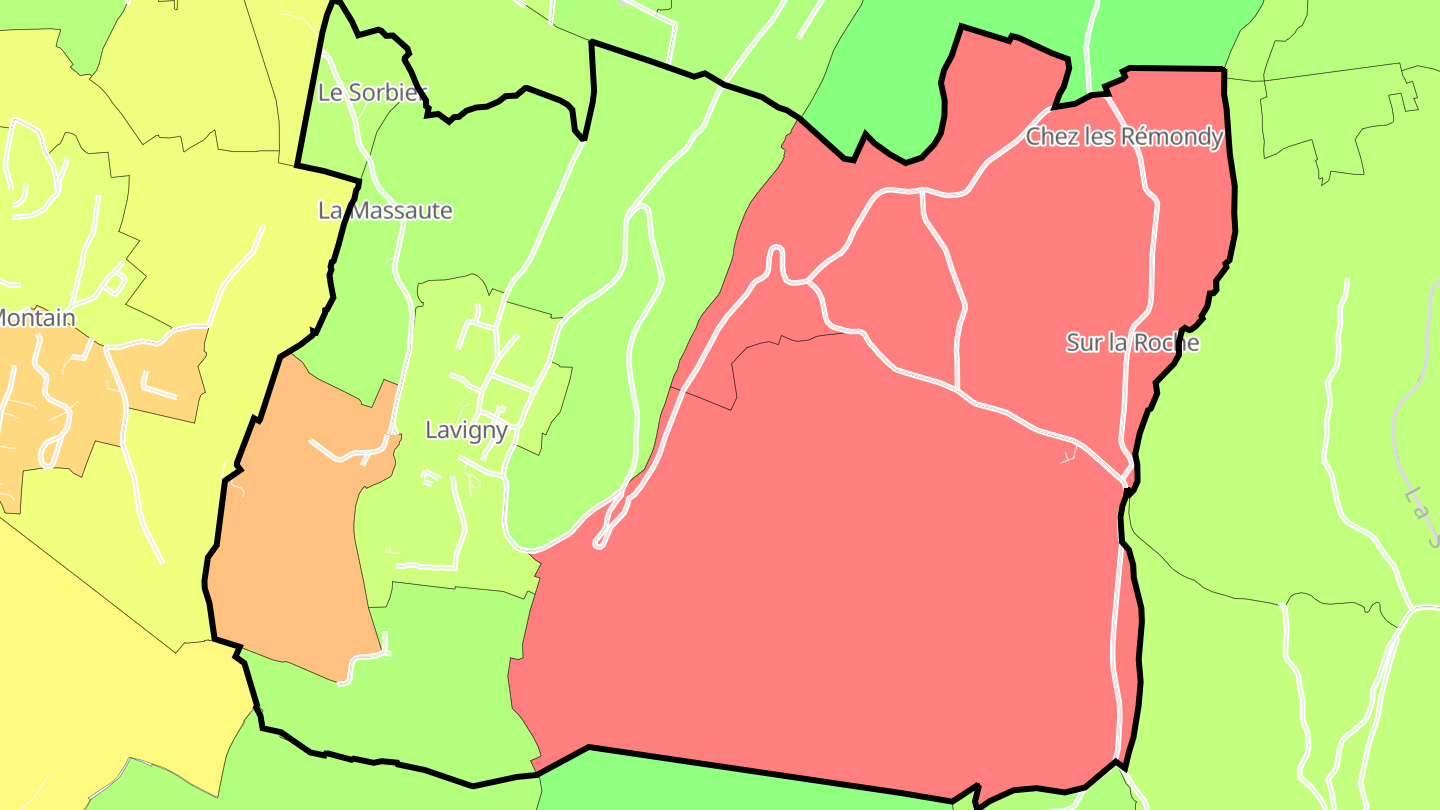 Carte des prix de l'immobilier Lavigny