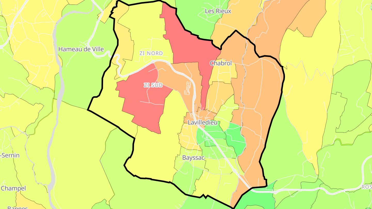 Carte des prix de l'immobilier Lavilledieu