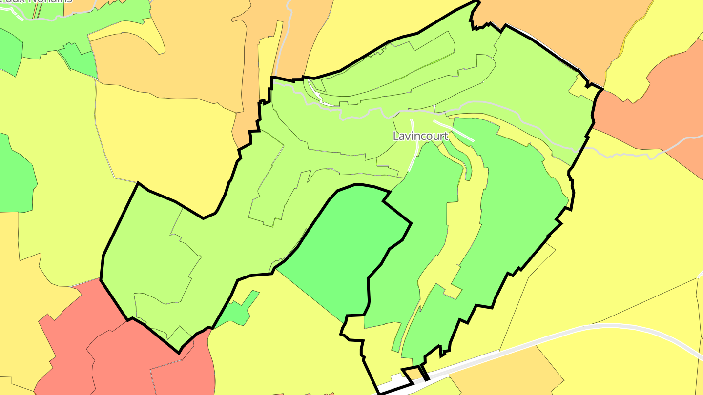 Carte des prix de l'immobilier Lavincourt