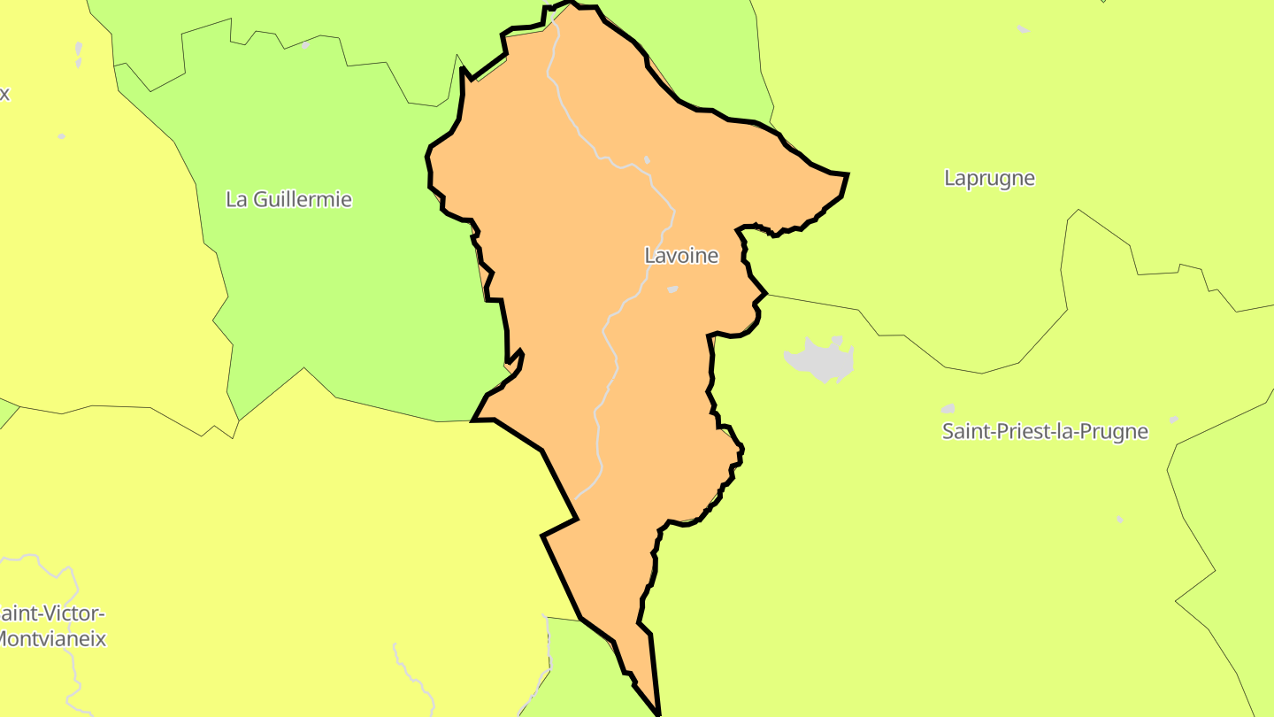 Carte des prix de l'immobilier Lavoine