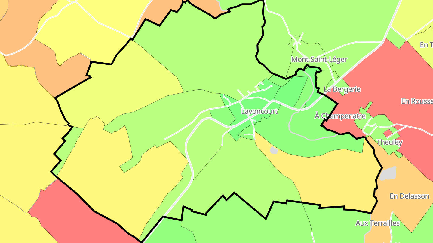 Carte des prix de l'immobilier Lavoncourt