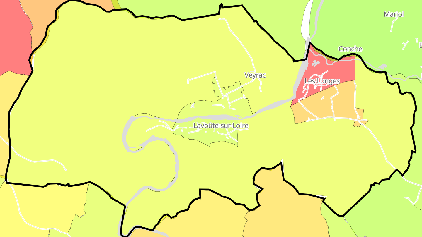 Carte des prix de l'immobilier Lavoûte-sur-Loire