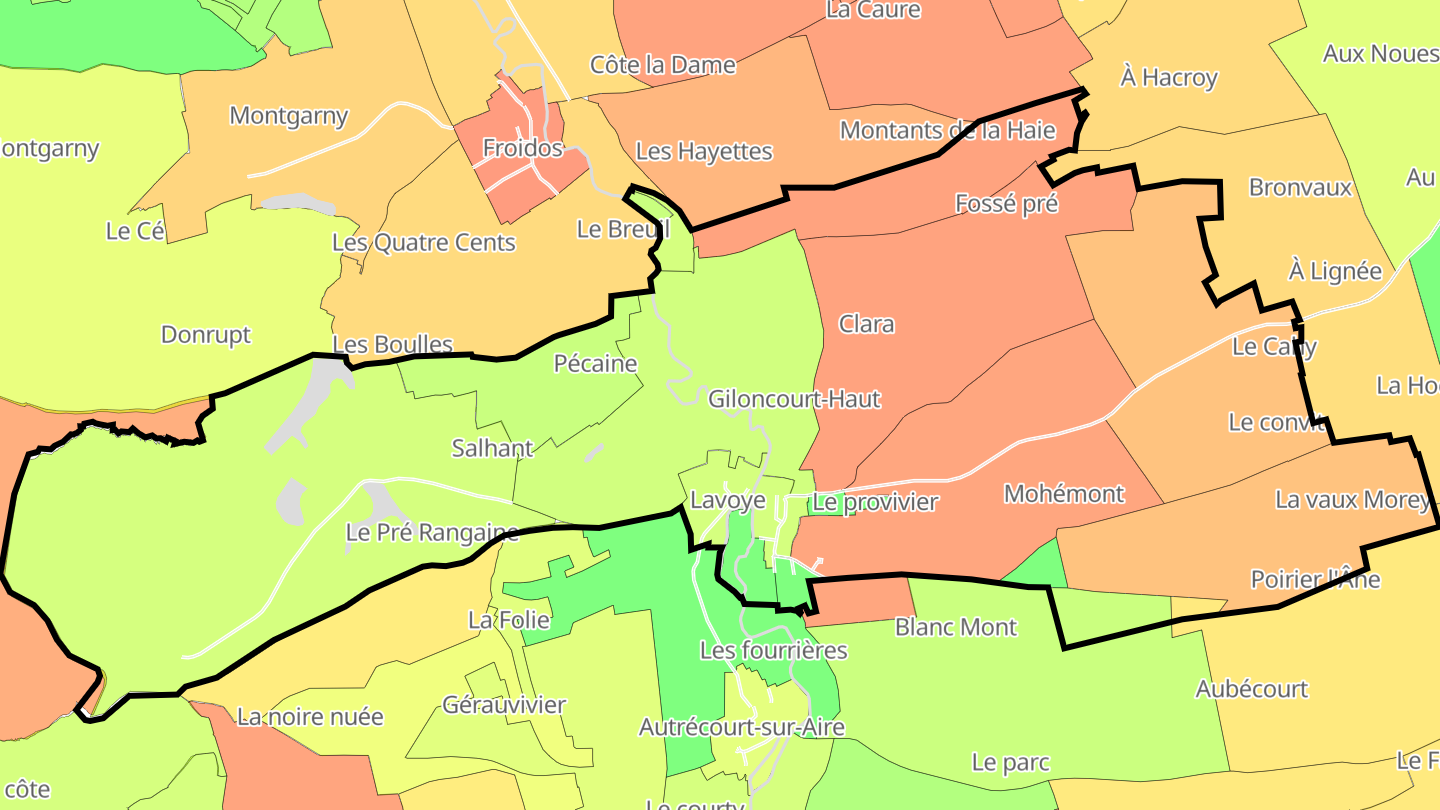 Carte des prix de l'immobilier Lavoye