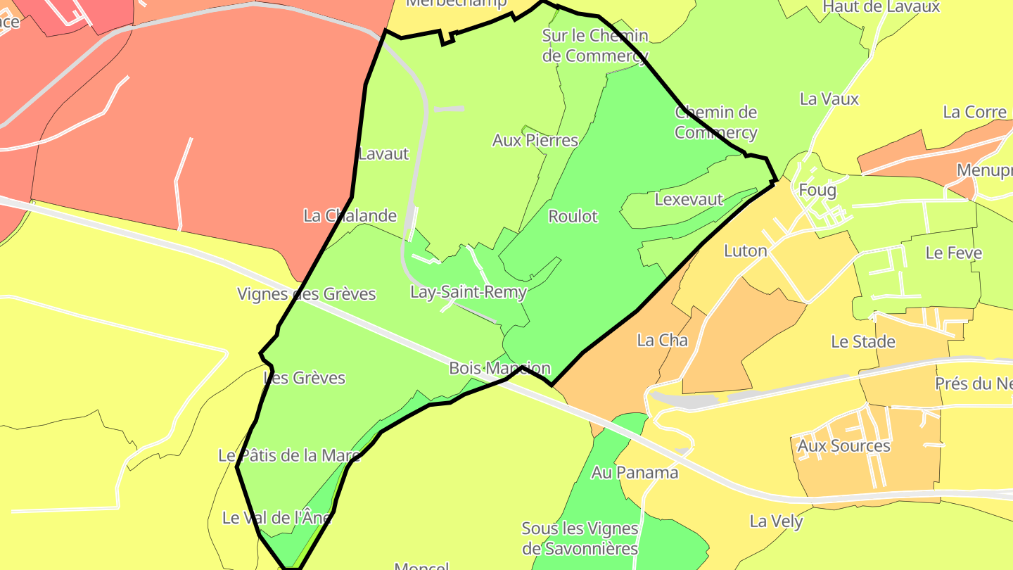 Carte des prix de l'immobilier Lay-Saint-Remy