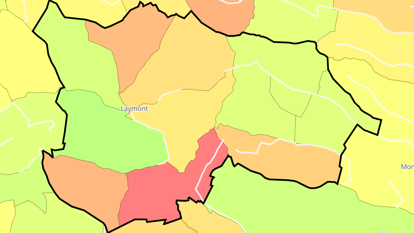 Carte des prix de l'immobilier Laymont