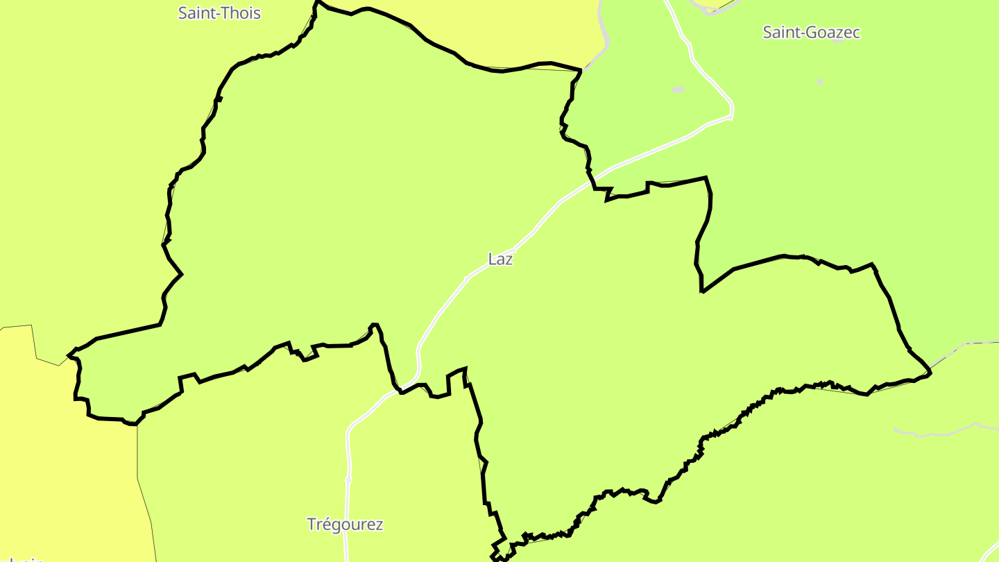 Carte des prix de l'immobilier Laz
