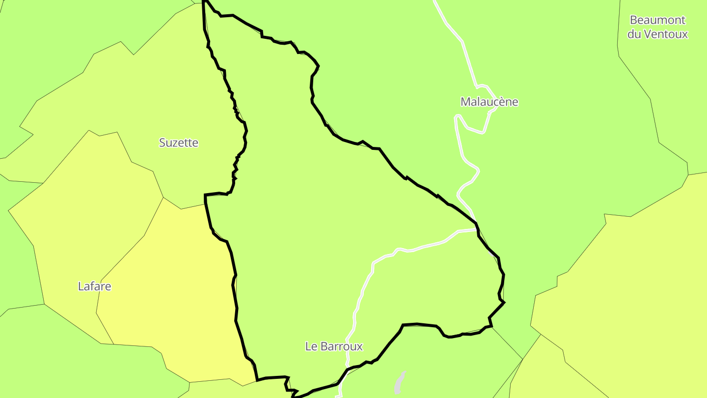 Carte des prix de l'immobilier Le Barroux