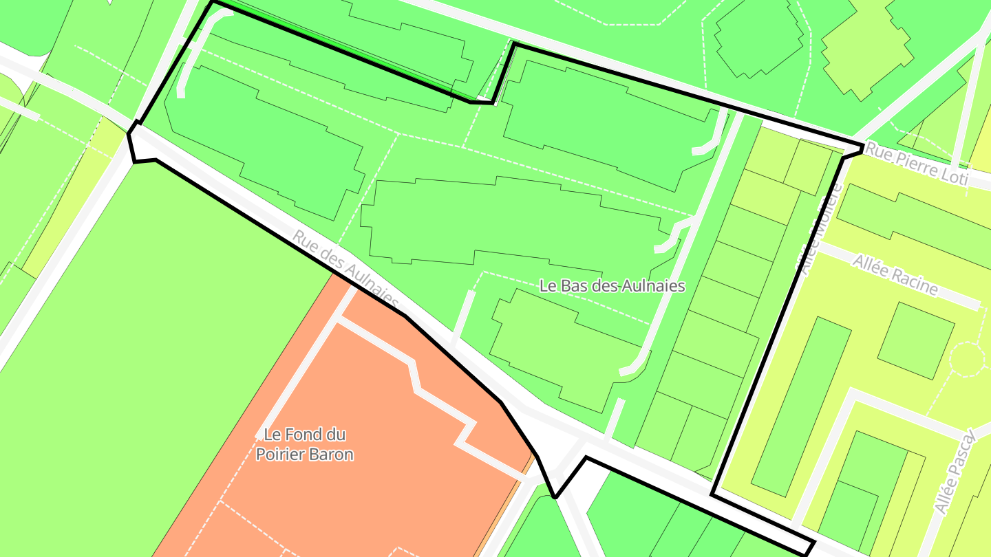 Carte des prix de l'immobilier Le Bas des Aulnaies